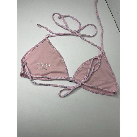 Frankie's Bikinis x Victorias Secret Pink Triangle Tie Halter Swim Top Large - Picture 5 of 6
